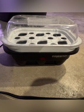 Presto Electric Egg Cooker in White and Black